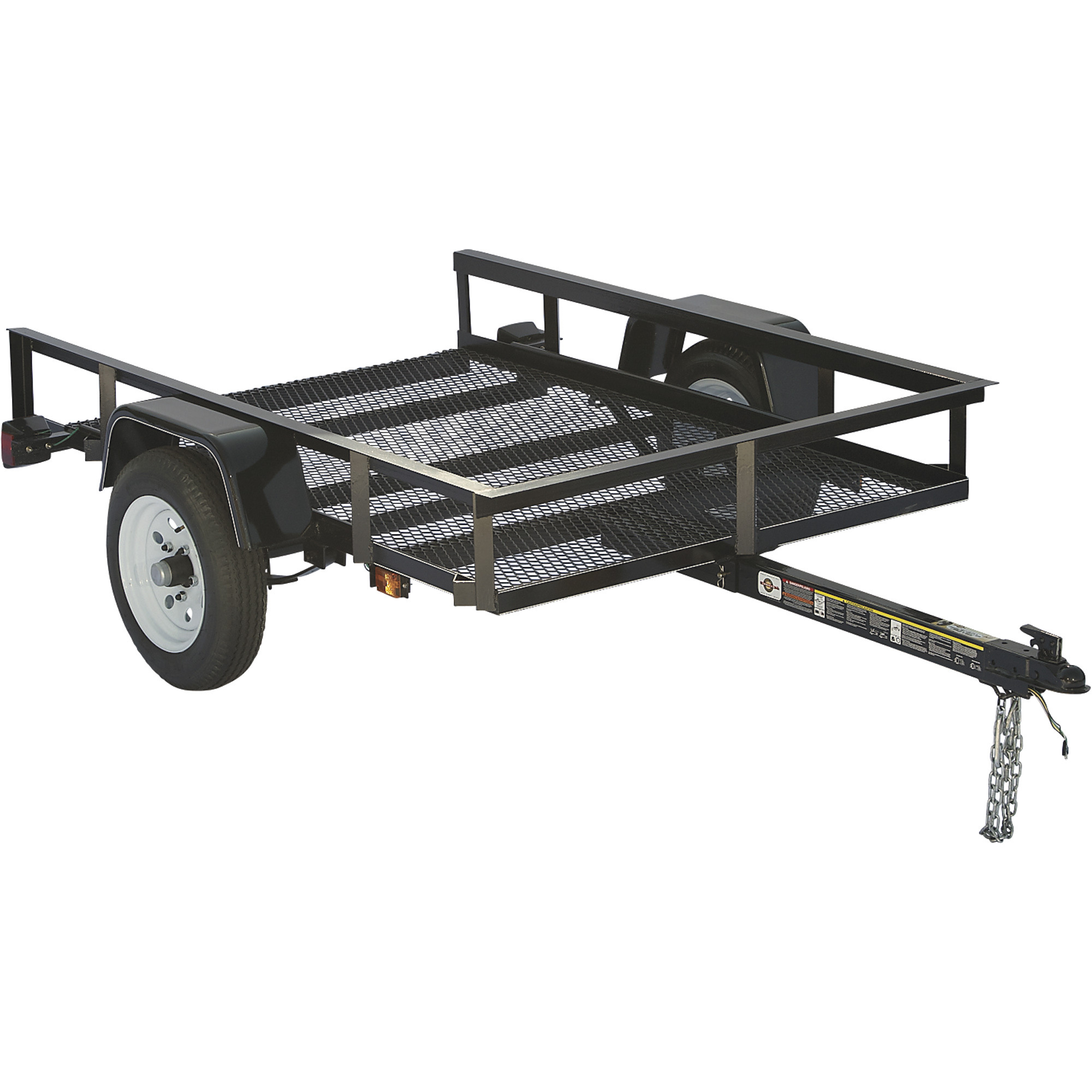Carry-On Trailers 4ft. x 6ft. Tilt Utility Trailer, 2,000-Lb. GVWR, 1,750-Lb. Load Capacity, Mesh Floor